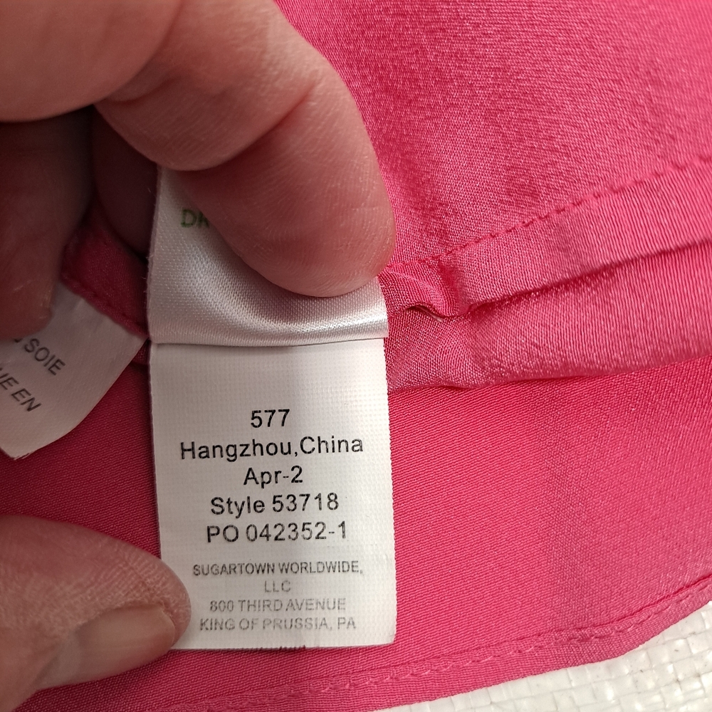 Lilly Pulitizer Dust Silk Hot Pink Adjustable Tank Top - Picture 14 of 14